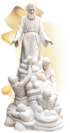 Scultura di Padre Pio in Marmo